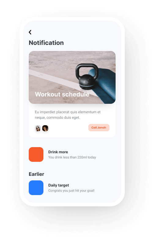 K프로그래스웹앱 tech startup smart notification feature mobile img