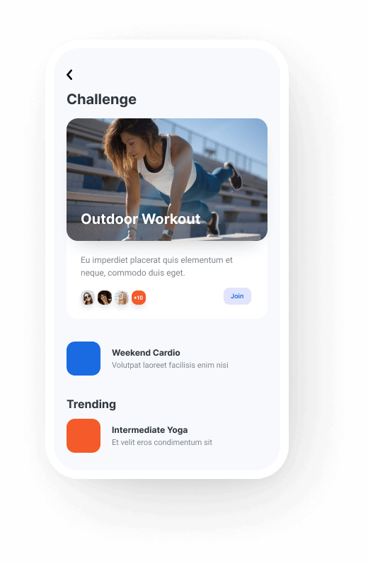 K프로그래스웹앱 terch startup fitness tracking challenge mobile ui